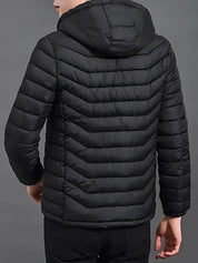 Bob -  Men's Zip Up Long Sleeve Warm Hooded Quilted Jacket