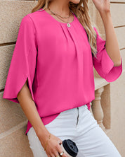 Ivanna - Chic half-sleeve blouse