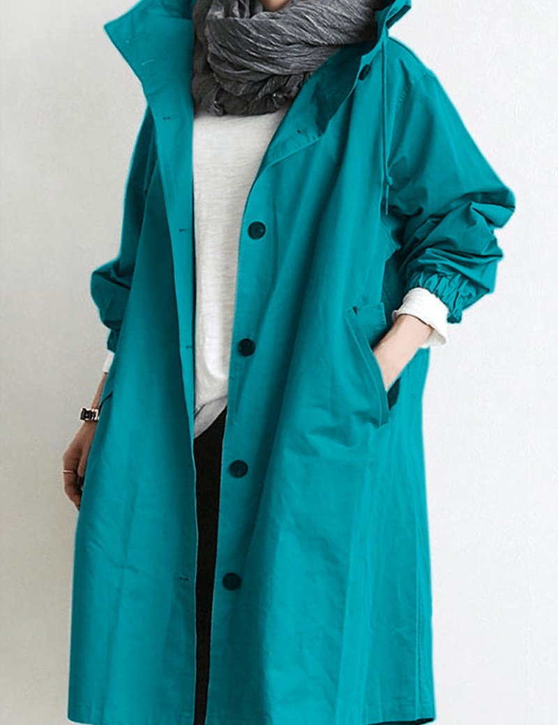 Juliana - Waterproof trench coat with hood