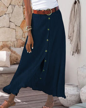 Alida - Solid Color Maxi Skirt