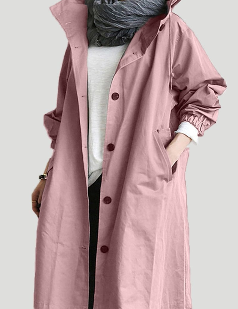 Juliana - Waterproof trench coat with hood