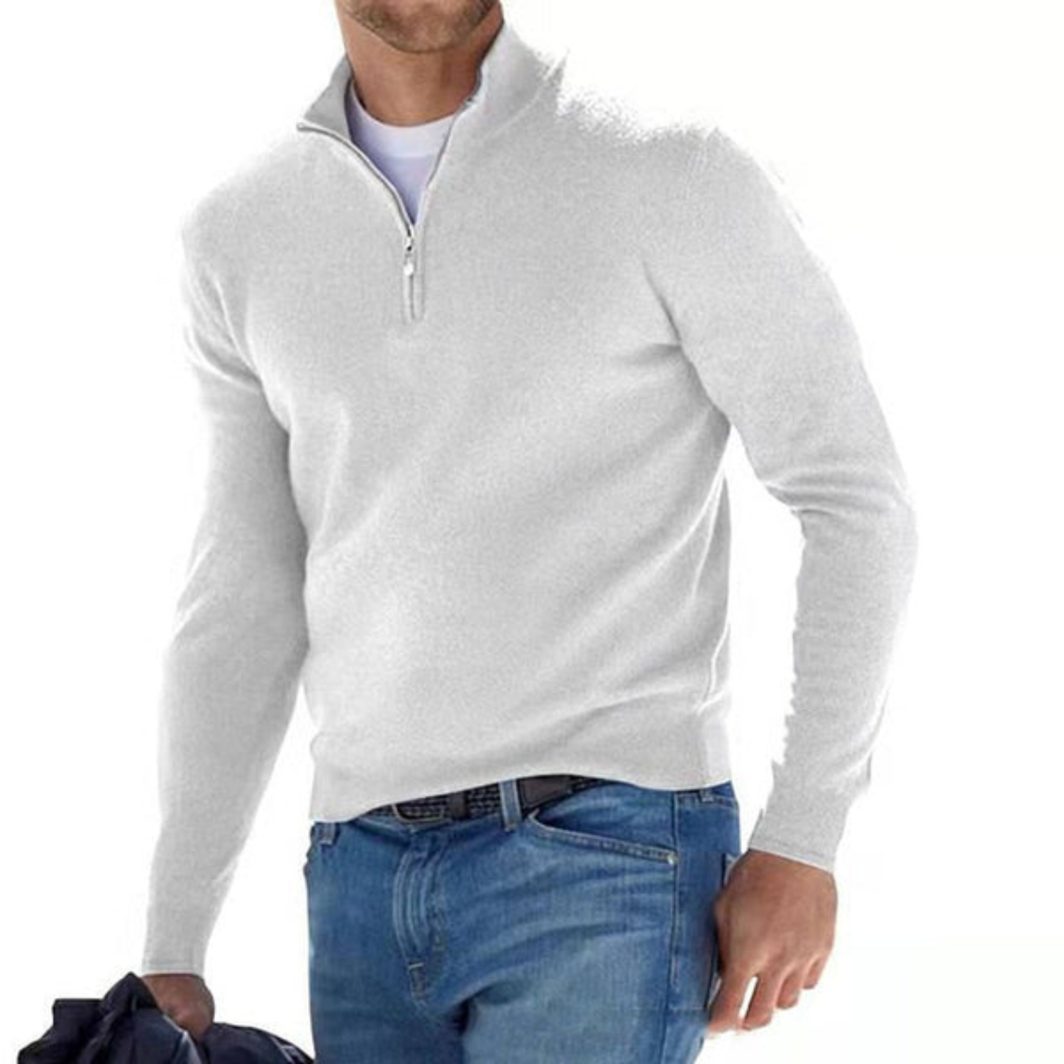 Adriaan - V-neck Sweater With Zipper