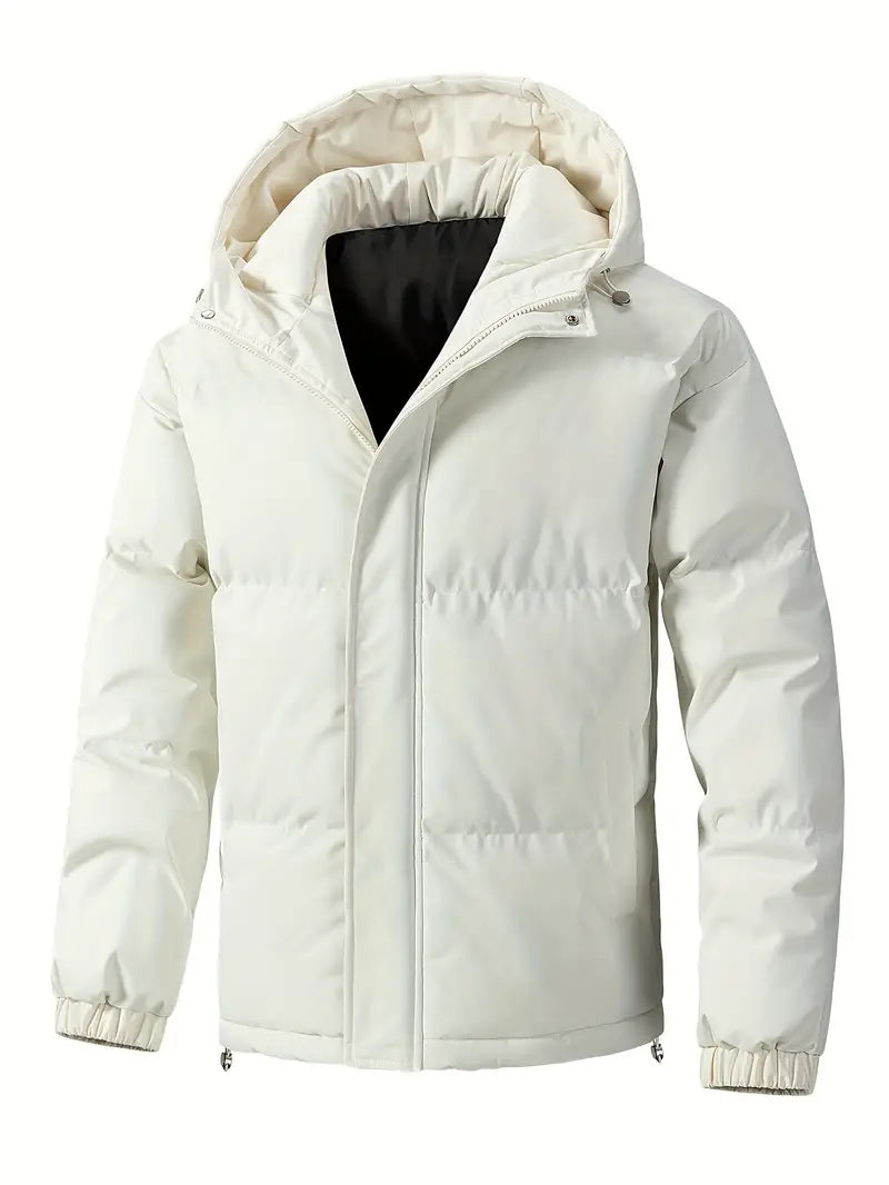 Kaj -  Men's Solid Puffer Coat With Pockets