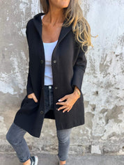 Valentina - Casual single-breasted hooded blazer