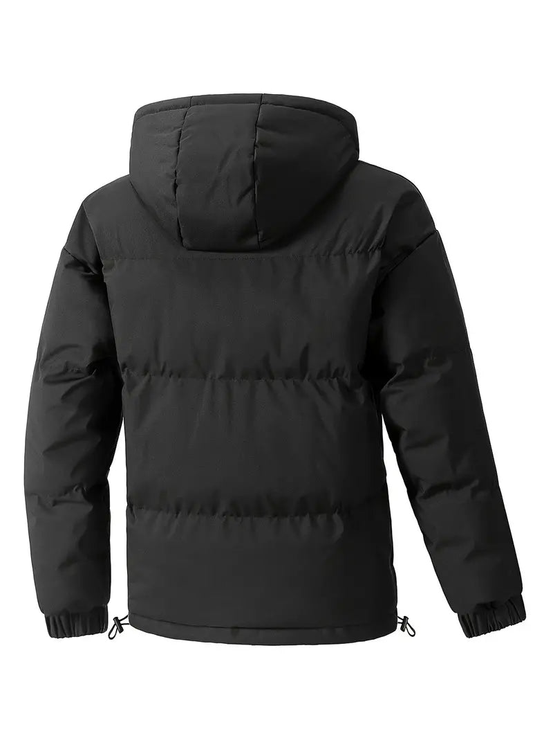 Kaj -  Men's Solid Puffer Coat With Pockets