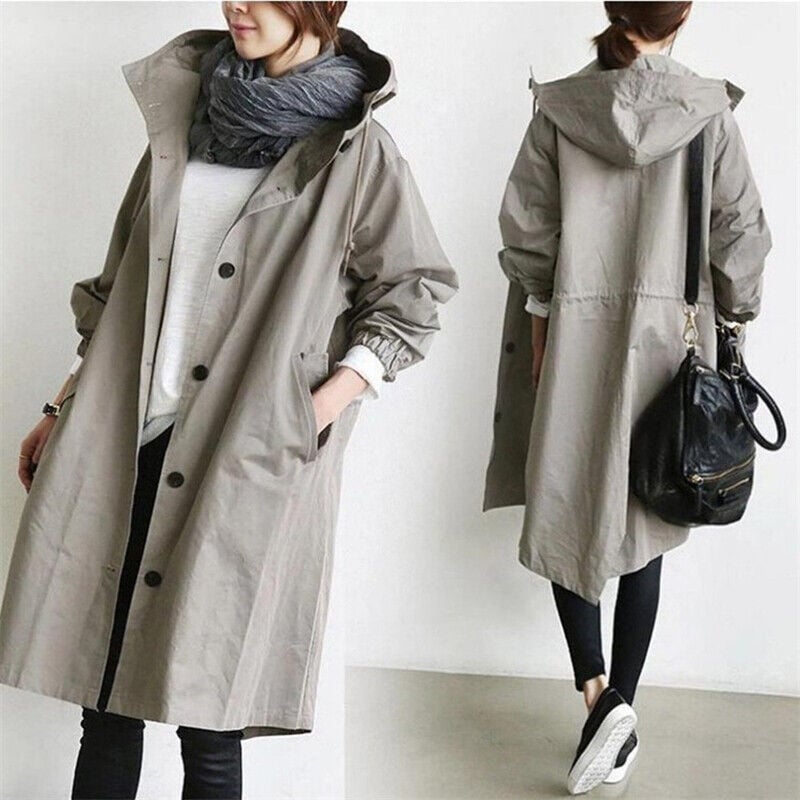 Juliana - Waterproof trench coat with hood