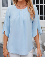 Ivanna - Chic half-sleeve blouse