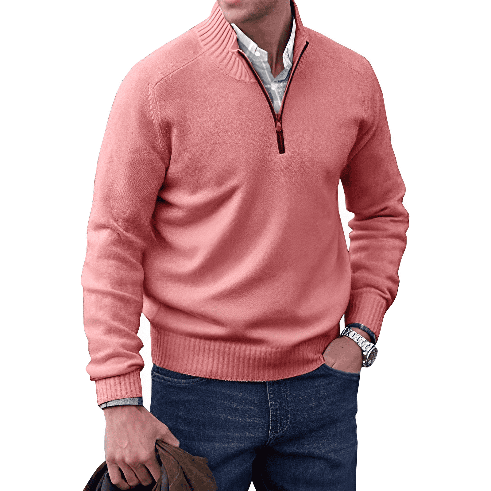 Lucas - Men's Leisure Zip-Up Pullover