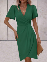 Bristol - Traditional wrap dress with a V-neck