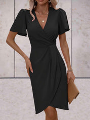 Bristol - Traditional wrap dress with a V-neck