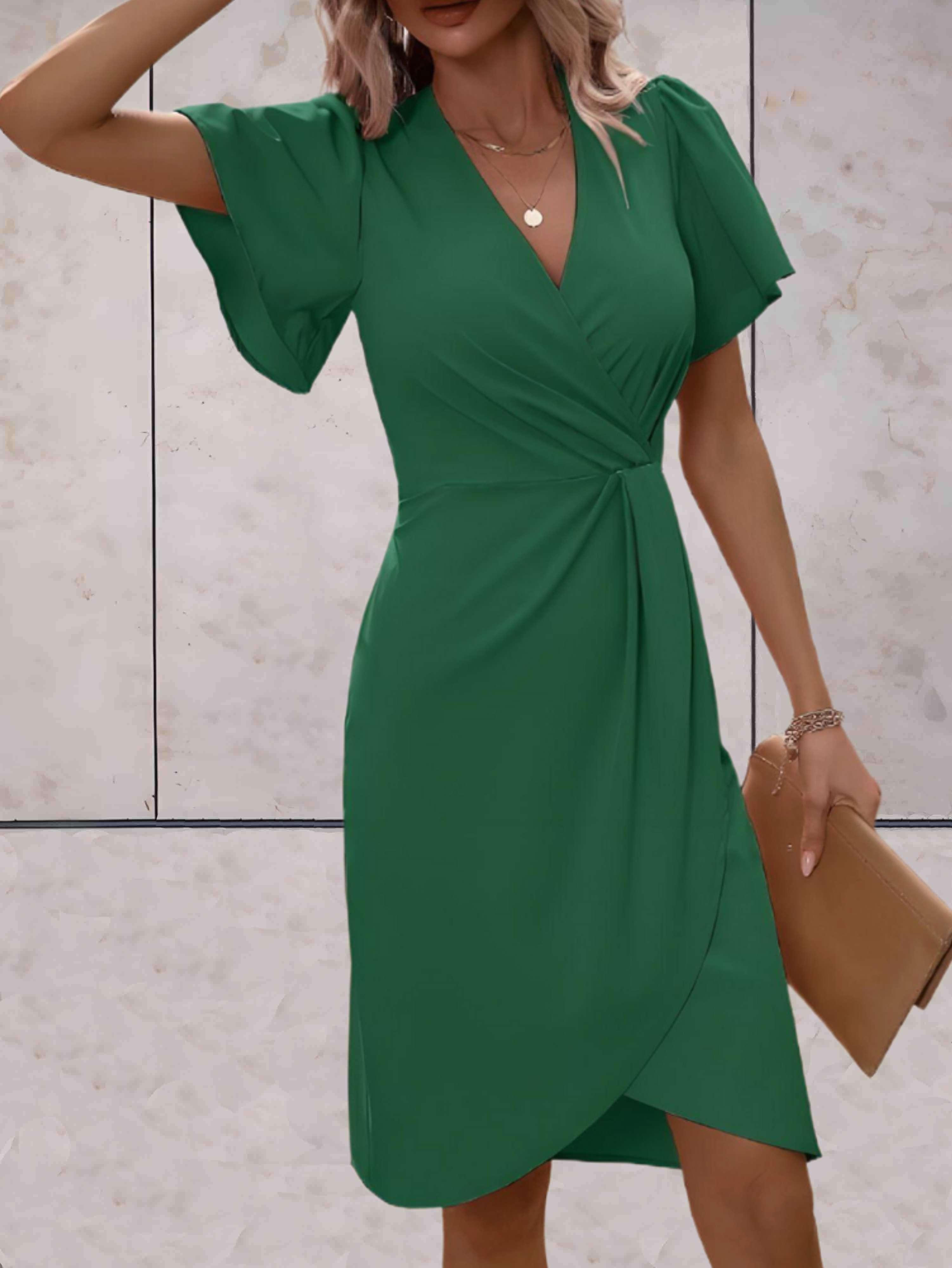 Bristol - Traditional wrap dress with a V-neck