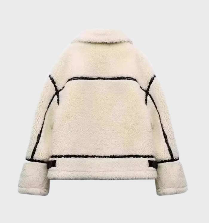 Goldie - Warm and oversized fleece jacket with zip