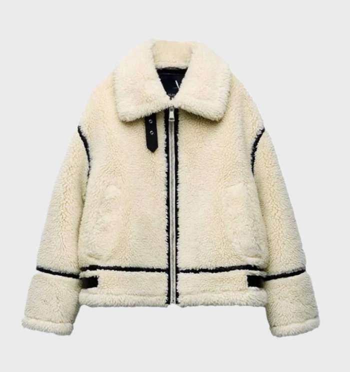 Goldie - Warm and oversized fleece jacket with zip