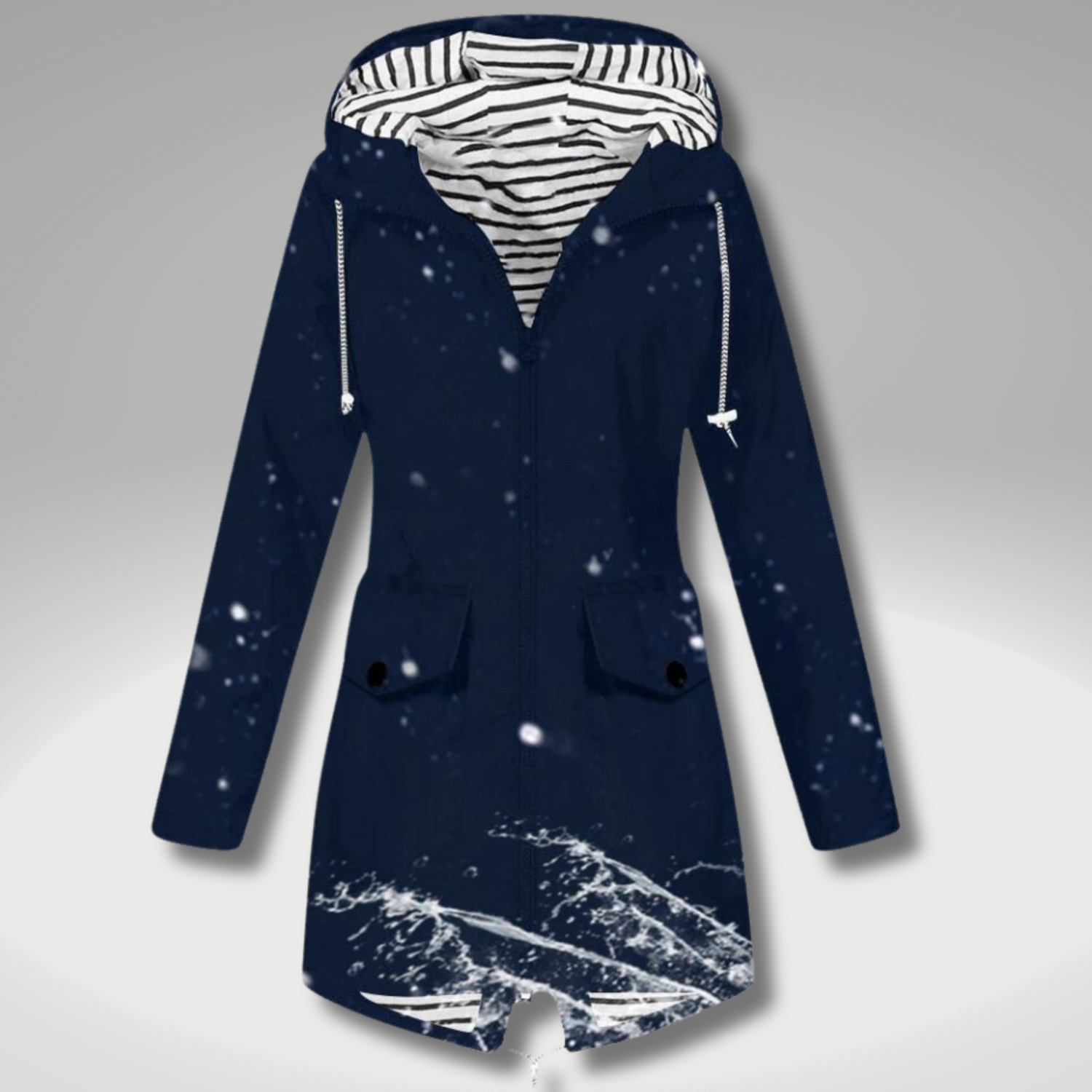 Adriana - Classic elegant waterproof outdoor rain Jacket for women