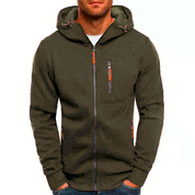 Alfons - Men's Zip-Up Hoodie with Fleece Lining