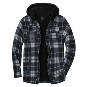 Tim- Men's Hooded Plaid Jacket