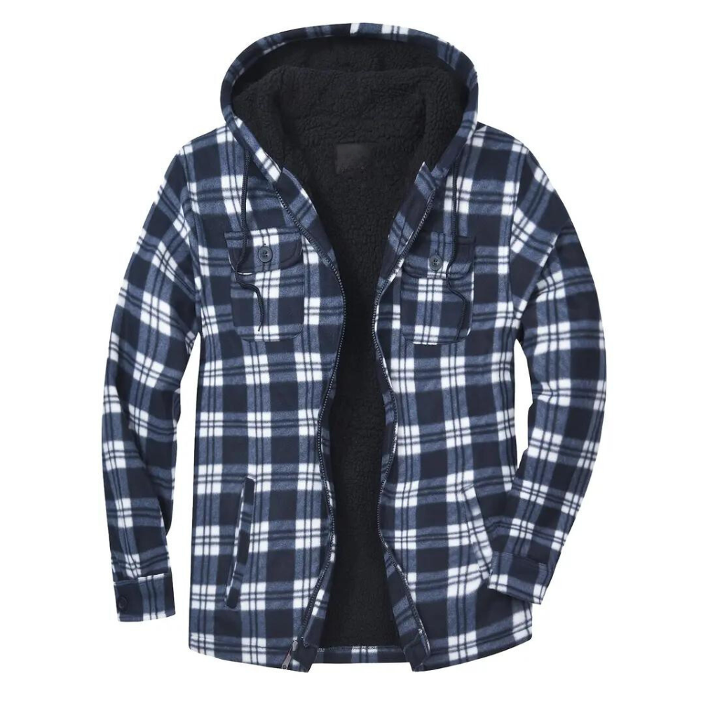 Tim- Men's Hooded Plaid Jacket