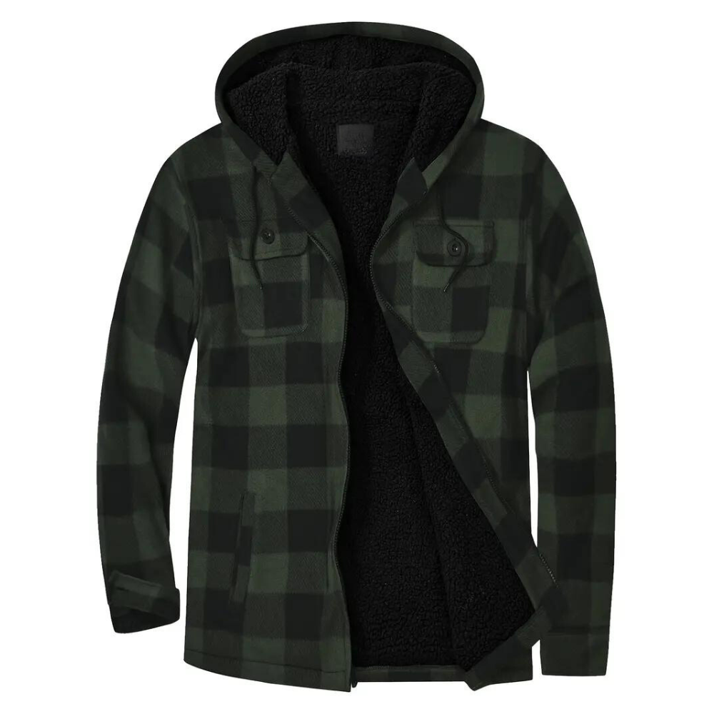 Tim- Men's Hooded Plaid Jacket