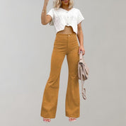 Whitley - Fashionable Corduroy Flared Pants