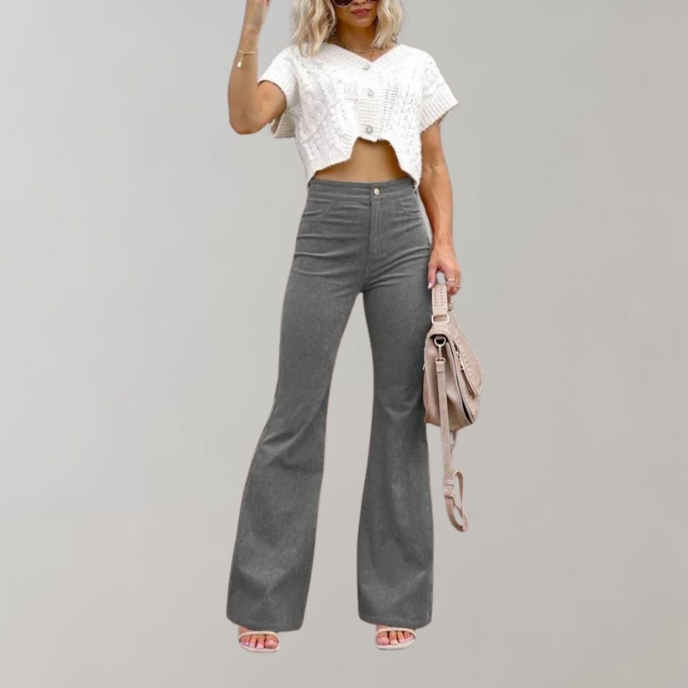 Whitley - Fashionable Corduroy Flared Pants