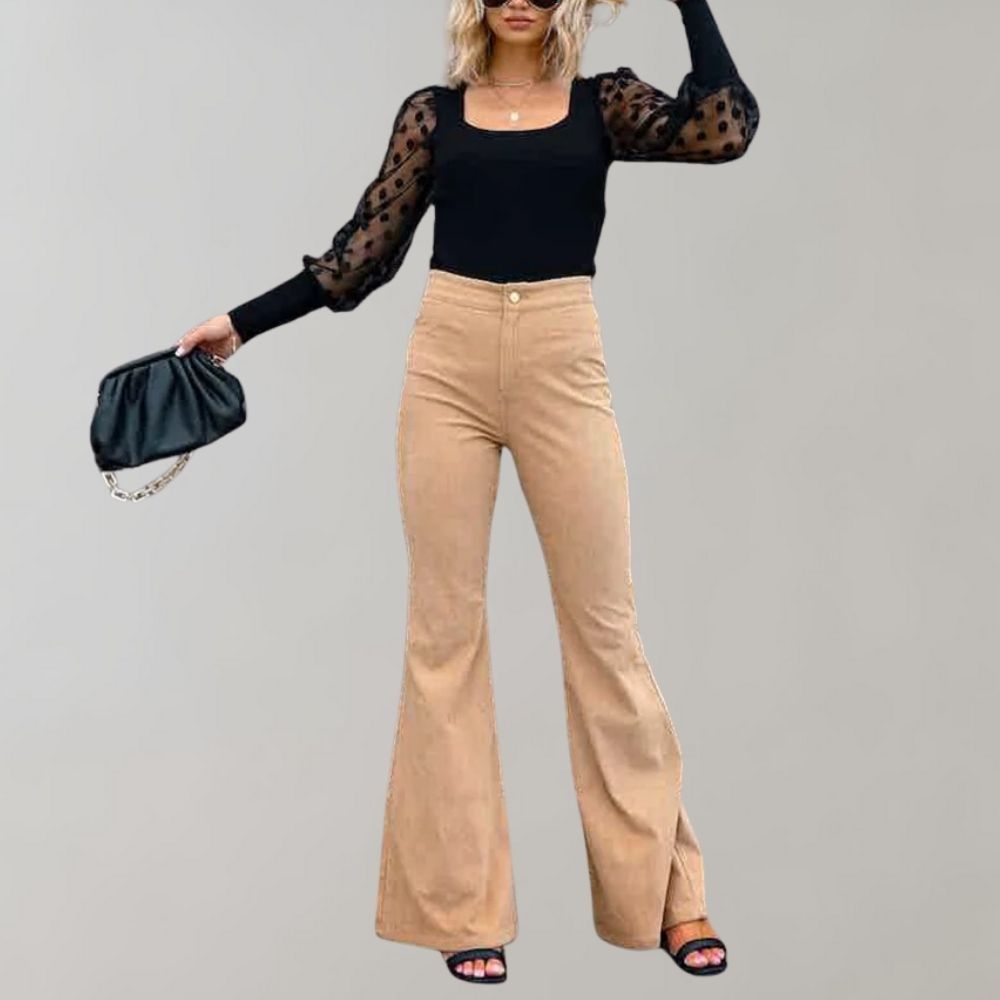 Whitley - Fashionable Corduroy Flared Pants