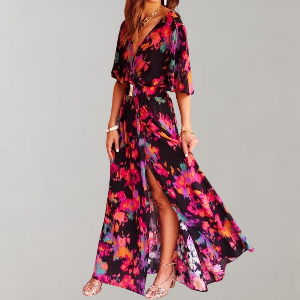 Maliyah -  Summertime maxi wrap dress