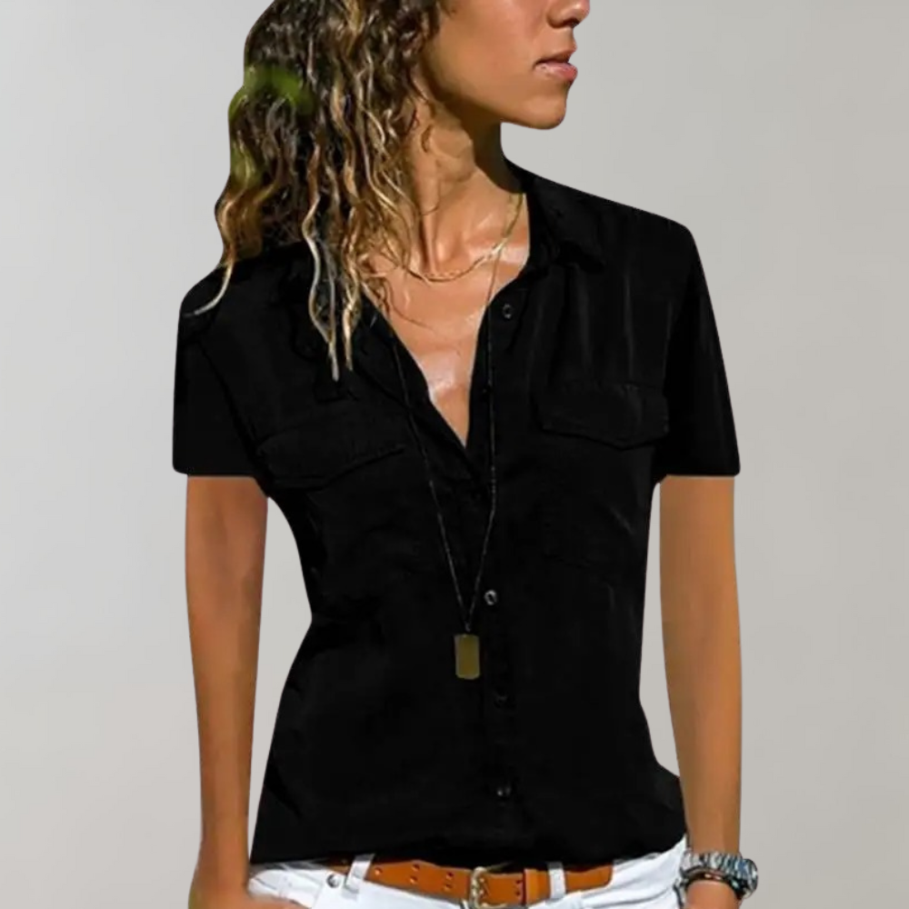 Katalina - Women's blouse with short sleeves