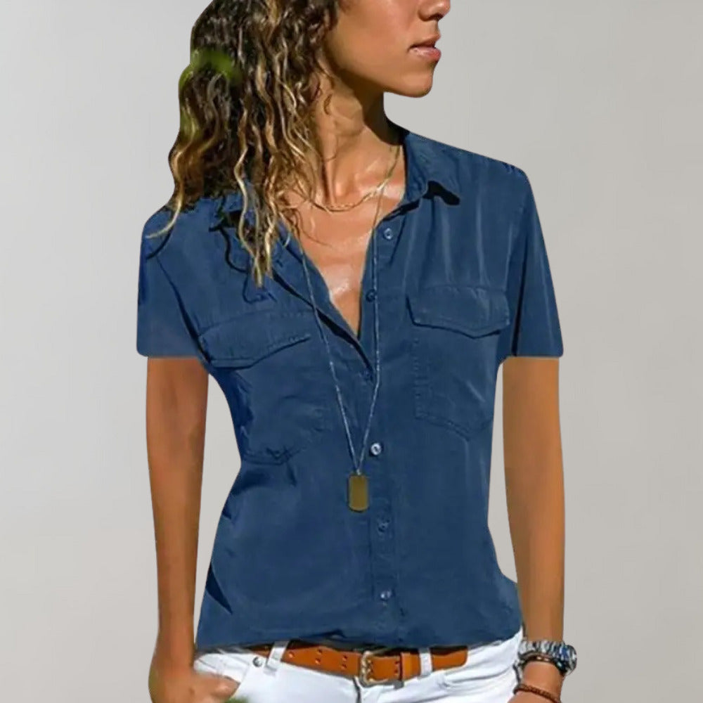 Katalina - Women's blouse with short sleeves