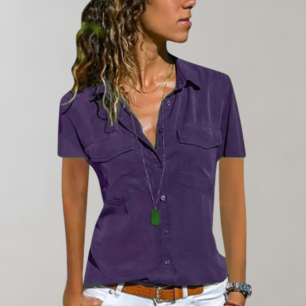 Katalina - Women's blouse with short sleeves