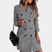 Julianna - Chic women's blazer dress with belt