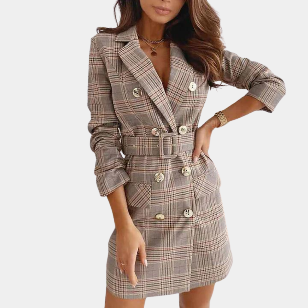 Julianna - Chic women's blazer dress with belt