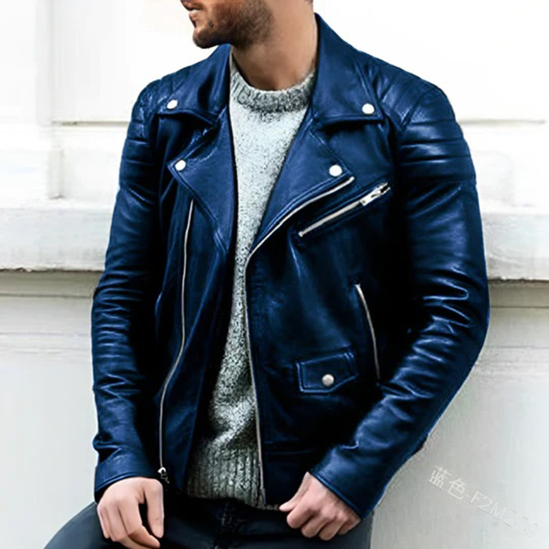 Cyrus - Men's leather biker jacket