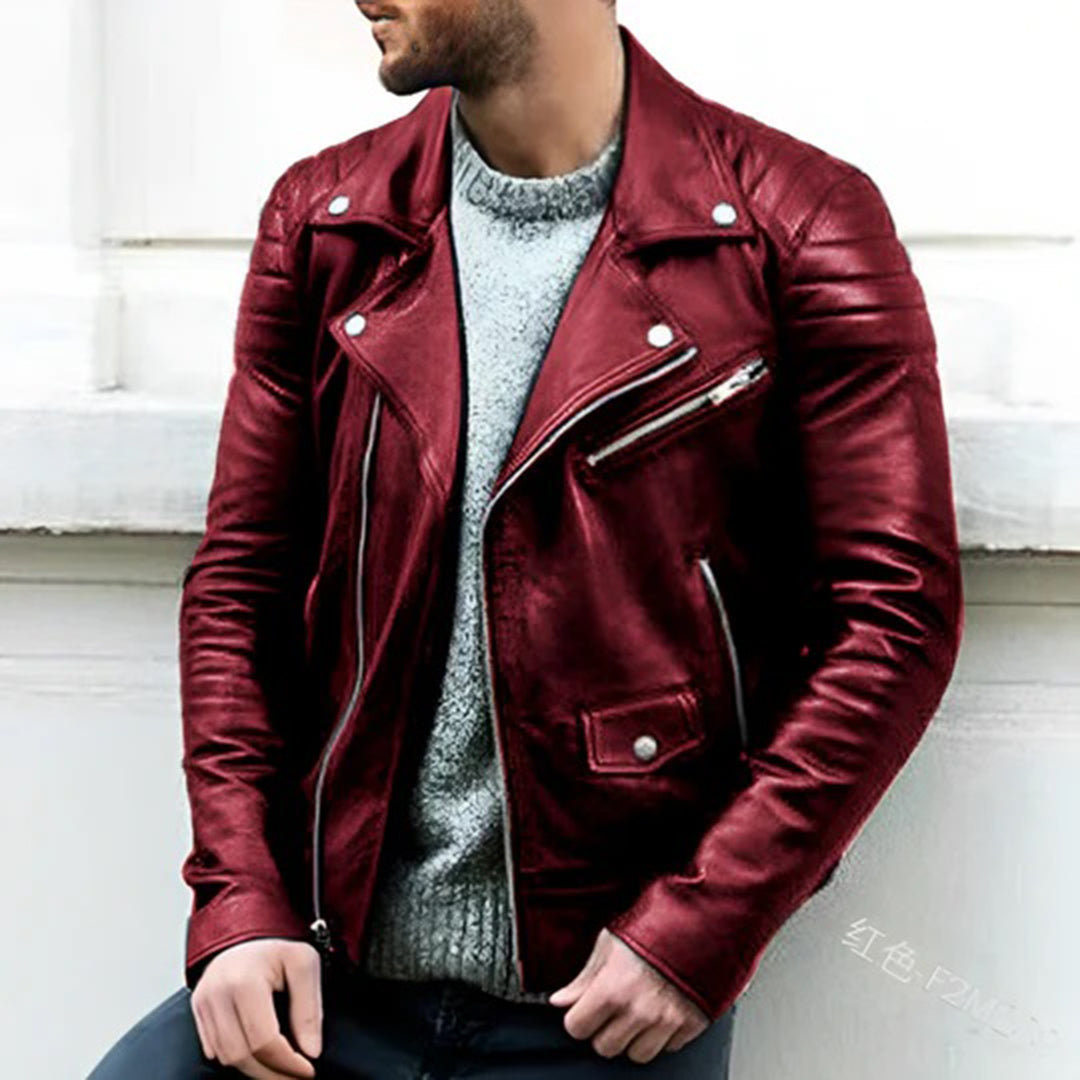 Cyrus - Men's leather biker jacket