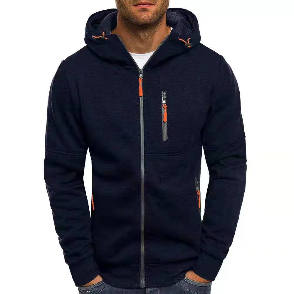 Alfons - Men's Zip-Up Hoodie with Fleece Lining