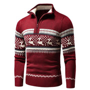 Kaysen - Warm Christmas Sweater for Men with V-neck and Zip