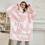 Janny - Lovely combination of soft hooded jacket and cozy blanket in one