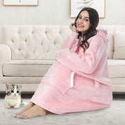 Janny - Lovely combination of soft hooded jacket and cozy blanket in one