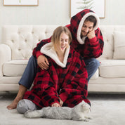 Janny - Lovely combination of soft hooded jacket and cozy blanket in one