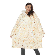 Janny - Lovely combination of soft hooded jacket and cozy blanket in one