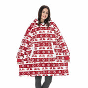 Janny - Lovely combination of soft hooded jacket and cozy blanket in one