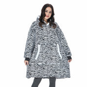 Janny - Lovely combination of soft hooded jacket and cozy blanket in one