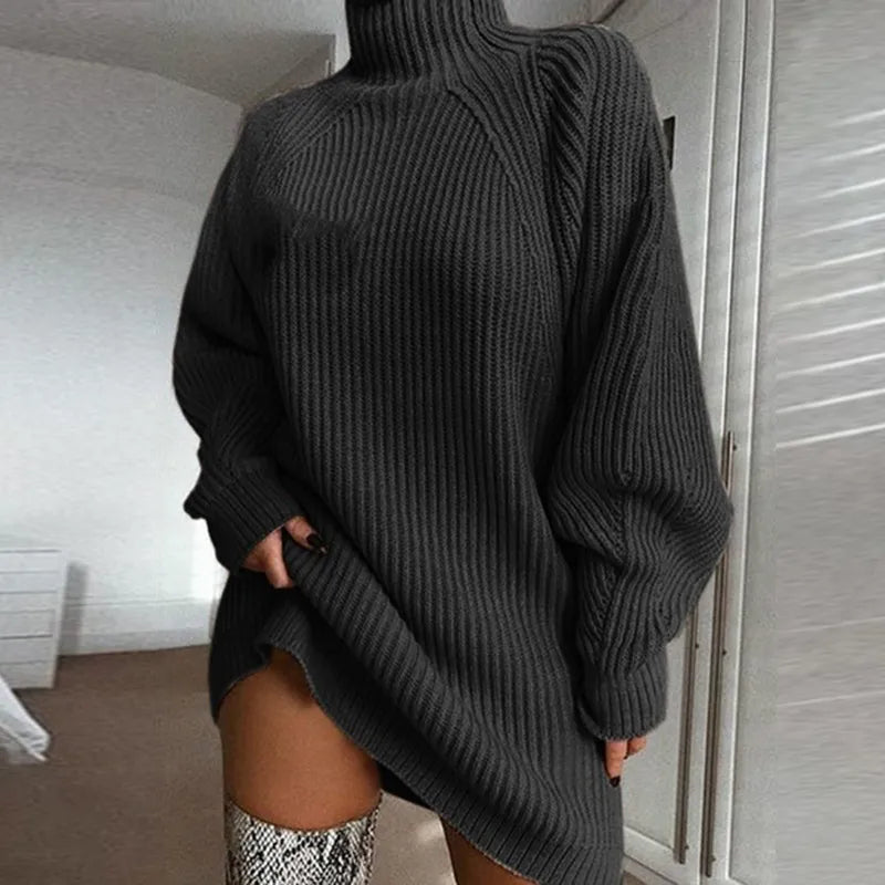 Evelien - Comfy Turtleneck Dress