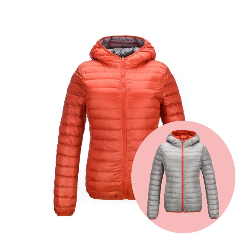 Araceli - Women's Reversible, ultra-light down jacket