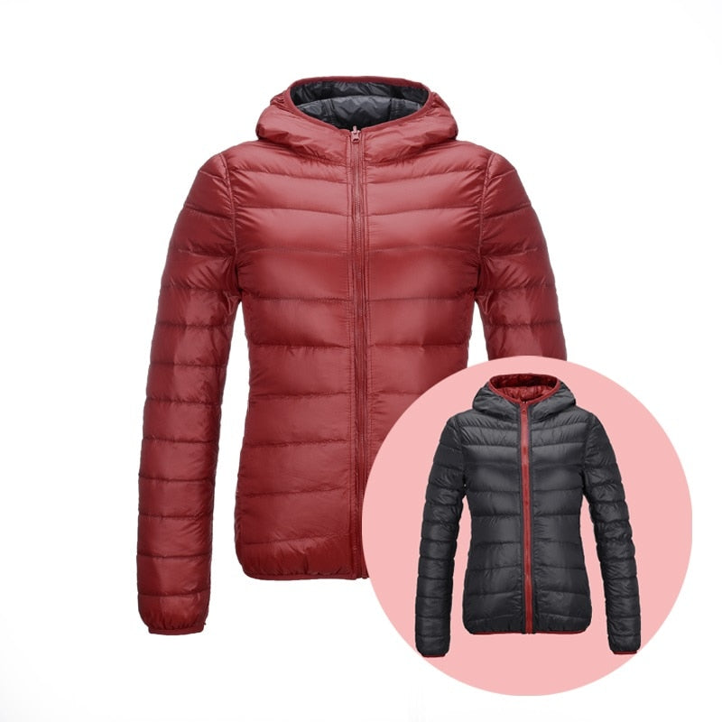 Araceli - Women's Reversible, ultra-light down jacket