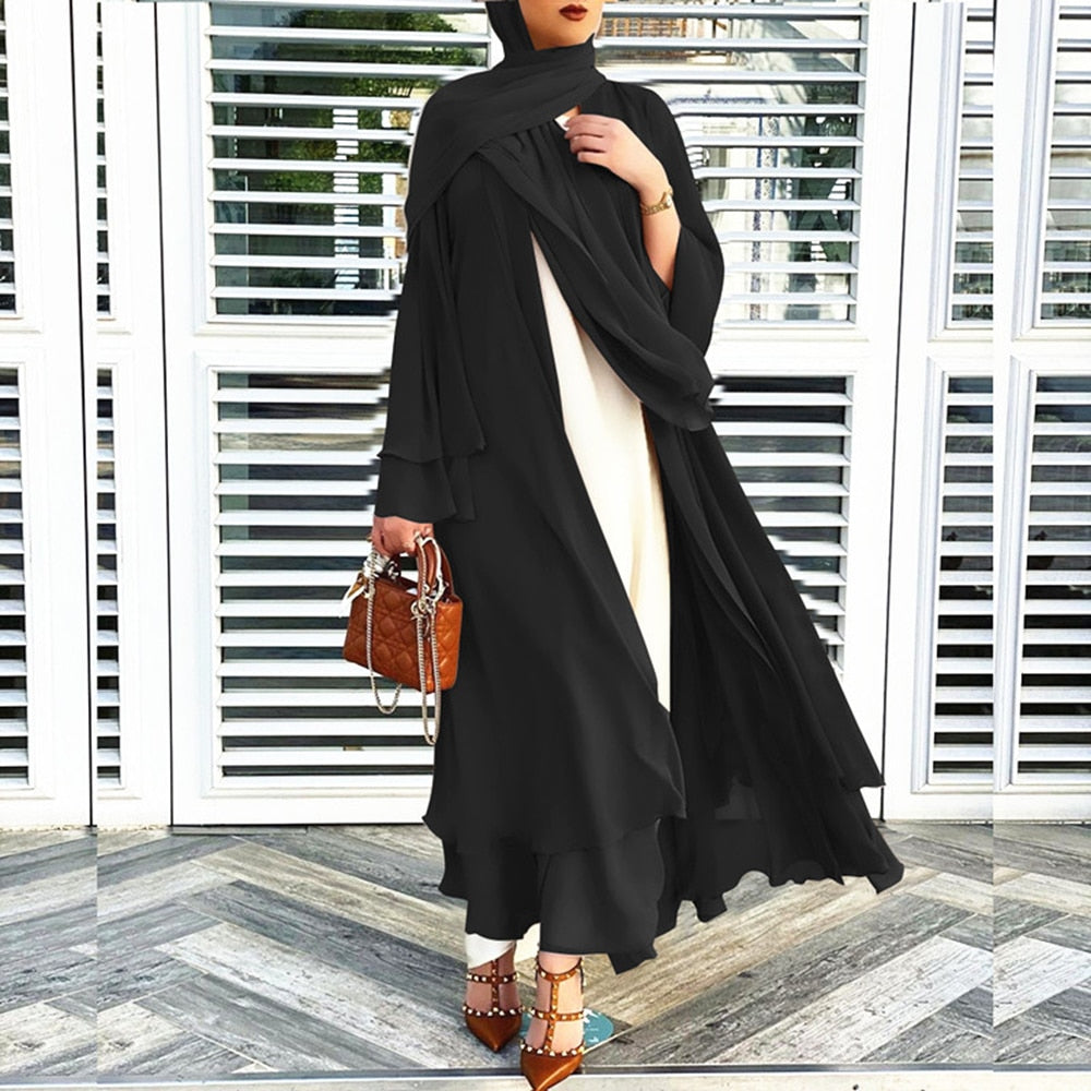 Nelke - Open Amina Abaya with Hijab