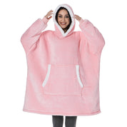 Janny - Lovely combination of soft hooded jacket and cozy blanket in one