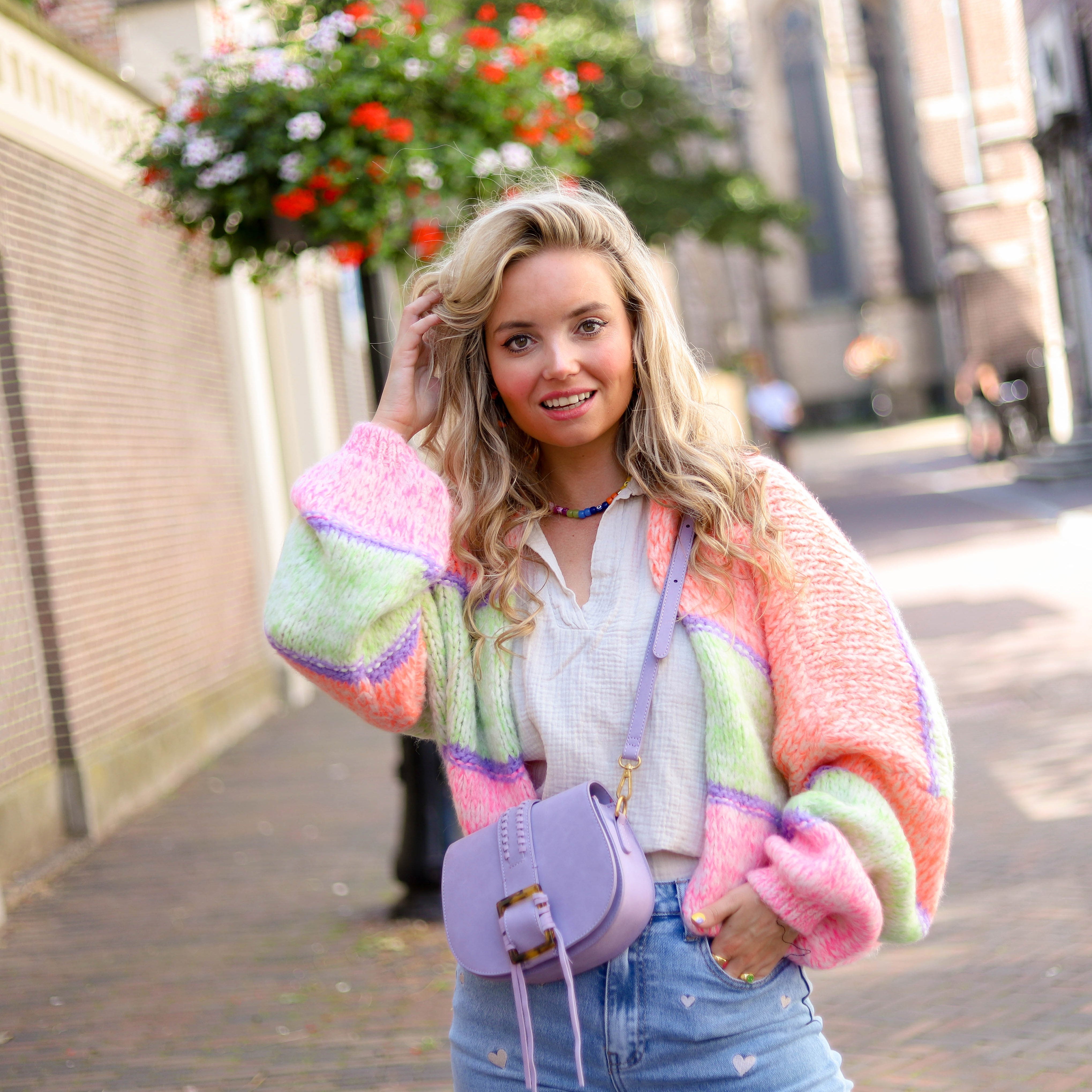 Tomke - Women's Striped Cardigan in Bright Colors