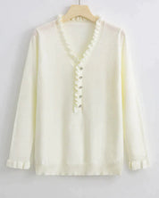 Celine - Elegant ruffled sweater