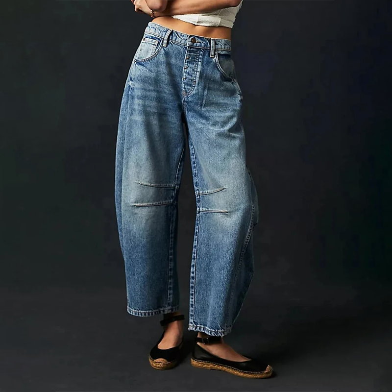 Wrenley - Denim pants with wide legs