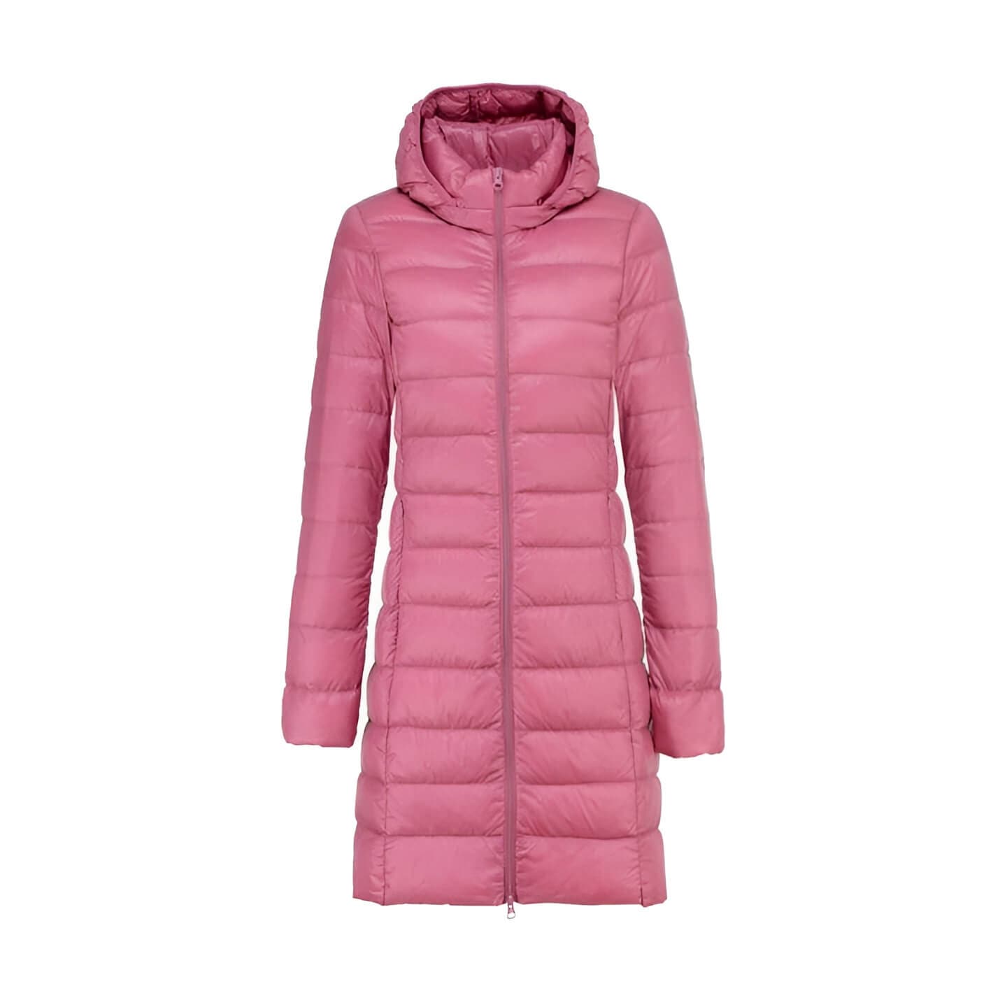 Nyomi - Women's long quilted jacket with hood